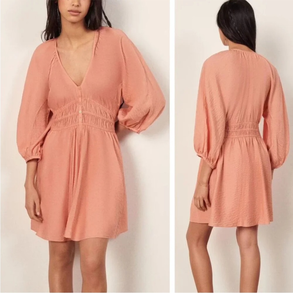 ba&sh pale tangerine summer dress